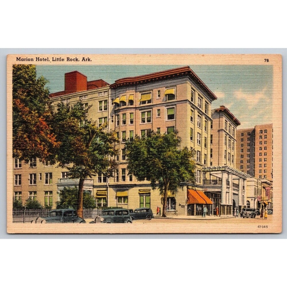 Vintage Linen Postcard Marion Hotel Little Rock Arkansas AR Tichnor Quality View
